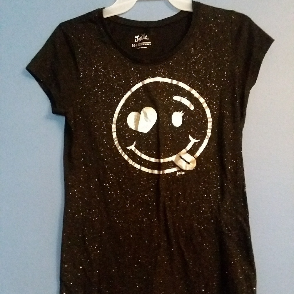 Justice T-shirt with emoji face